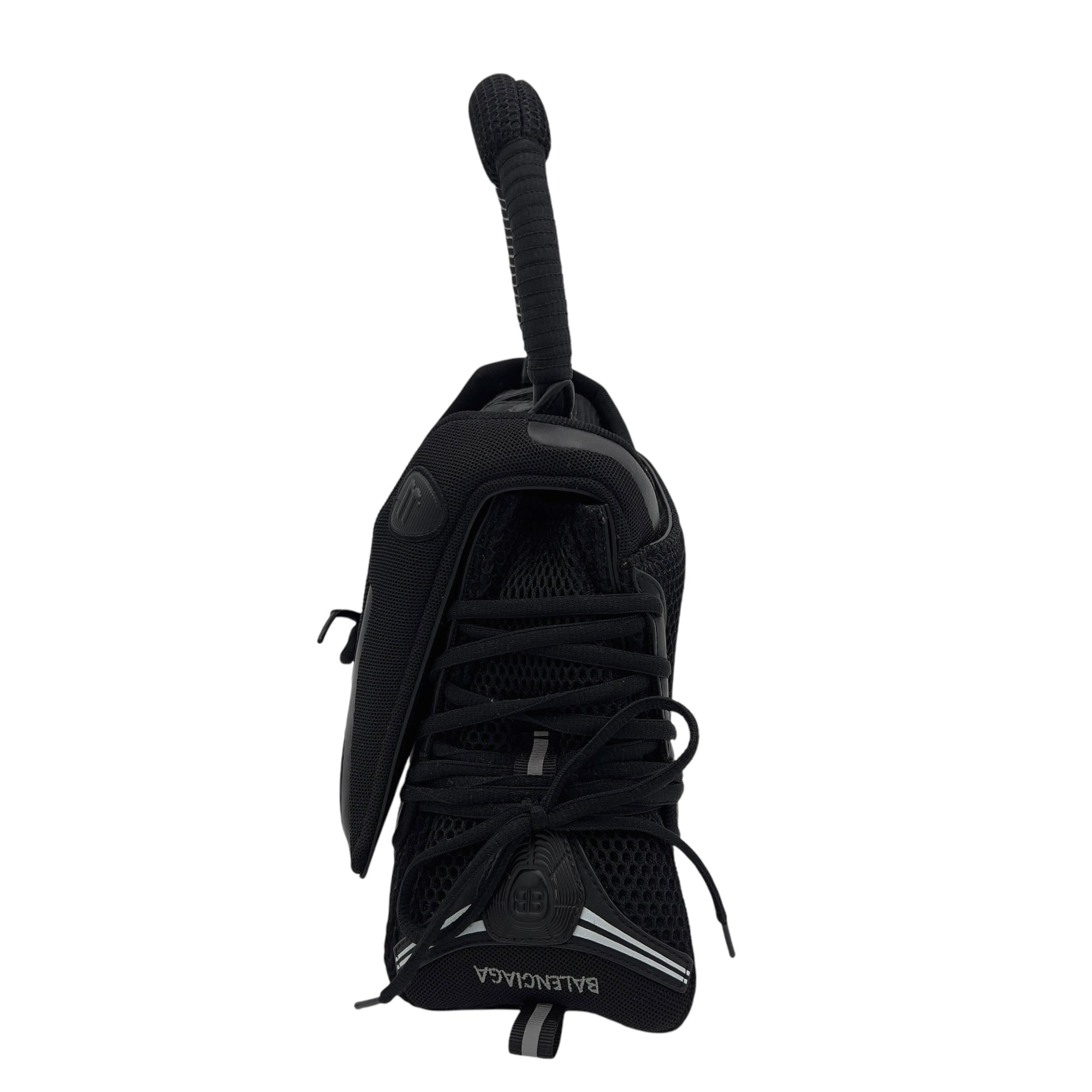 Balenciaga Hourglass Top Handle Bag Black in Fabric_2