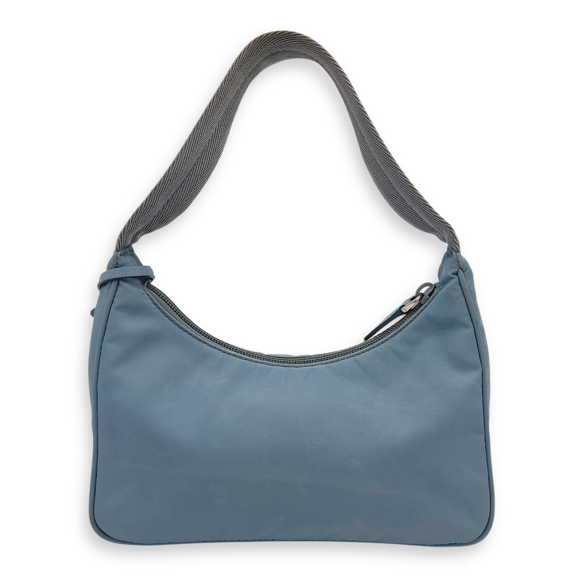 Prada Re-Edition 2000 Shoulder Bag Blue in Nylon, Silver hardware_2