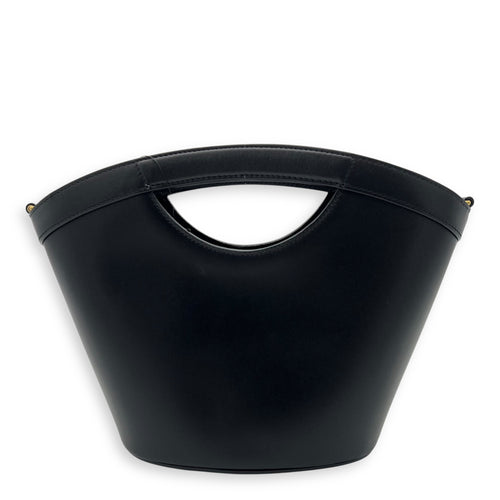 Saint Laurent Celia Bucket Bag Black in Calfskin, Gold hardware_2