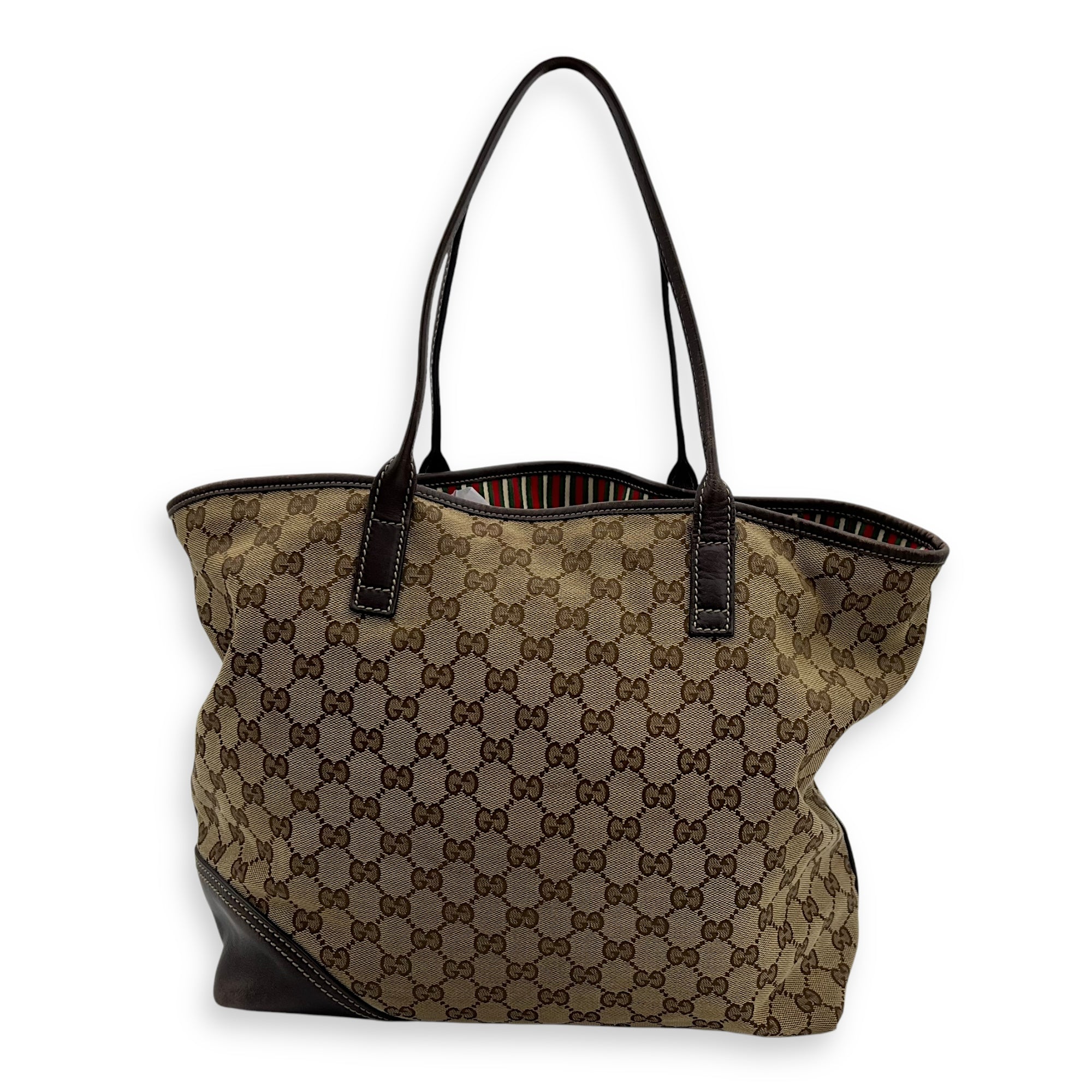 Gucci GG Tote Bag Brown in Canvas, Gold hardware_2