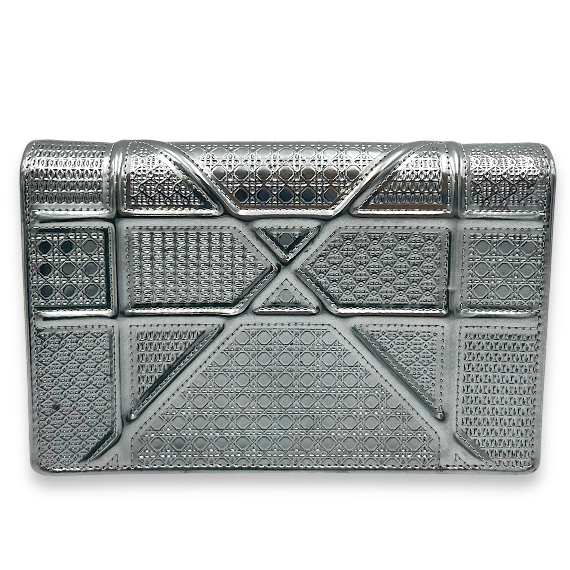 Christian Dior Diorama Wallet On Chain Silver in Calfskin, Silver hardware_2