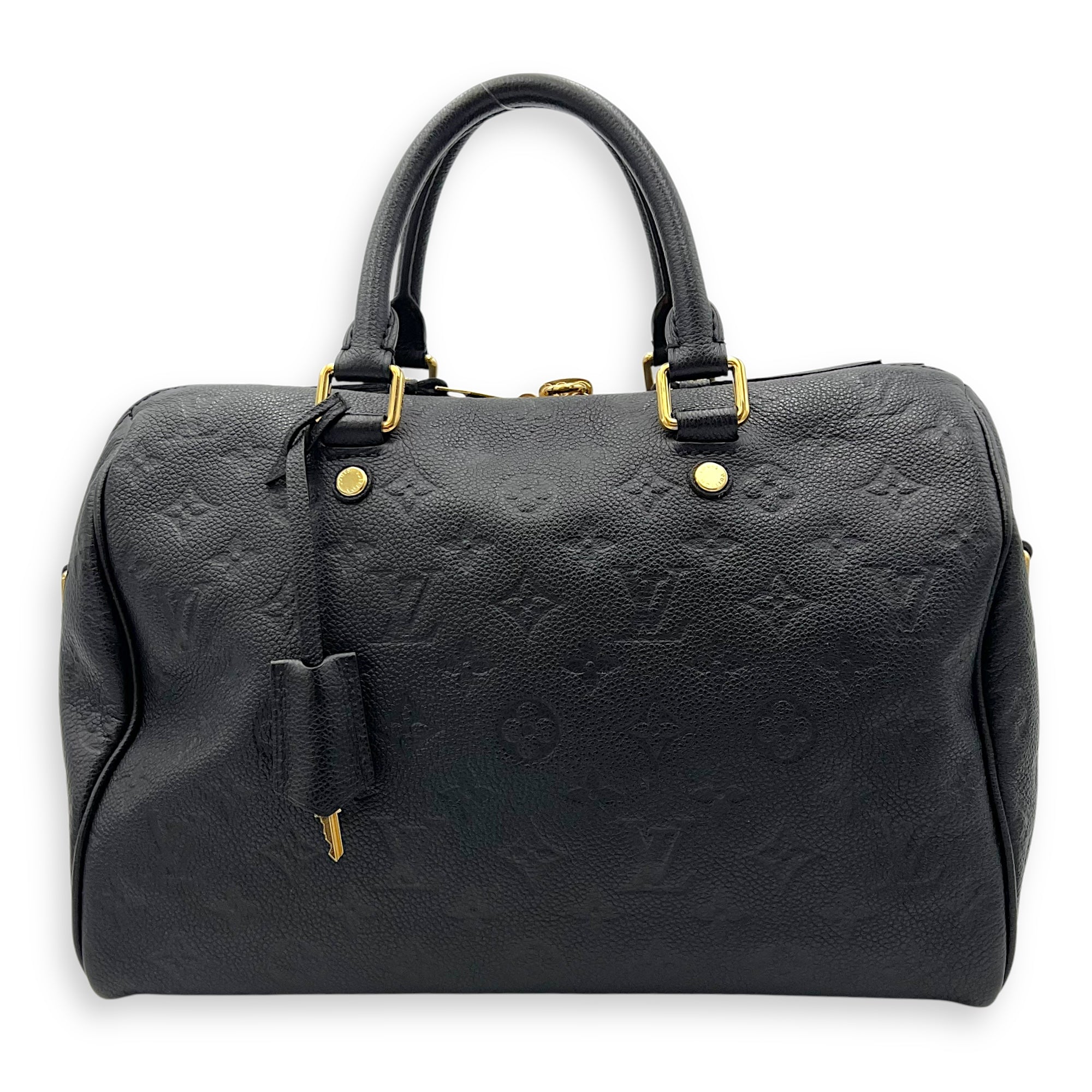 Louis Vuitton Speedy Top Handle Bag 30 Black in Empreinte Leather, Gold hardware_2