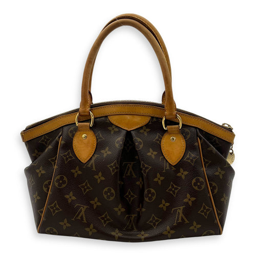 Louis Vuitton Tivoli Top Handle Bag Small Brown in Monogram Coated Canvas, Gold hardware_2