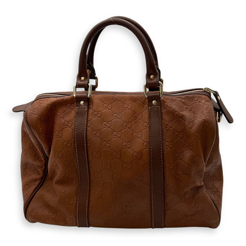 Gucci Guccissima Top Handle Bag Brown in Calfskin, Gold hardware_2