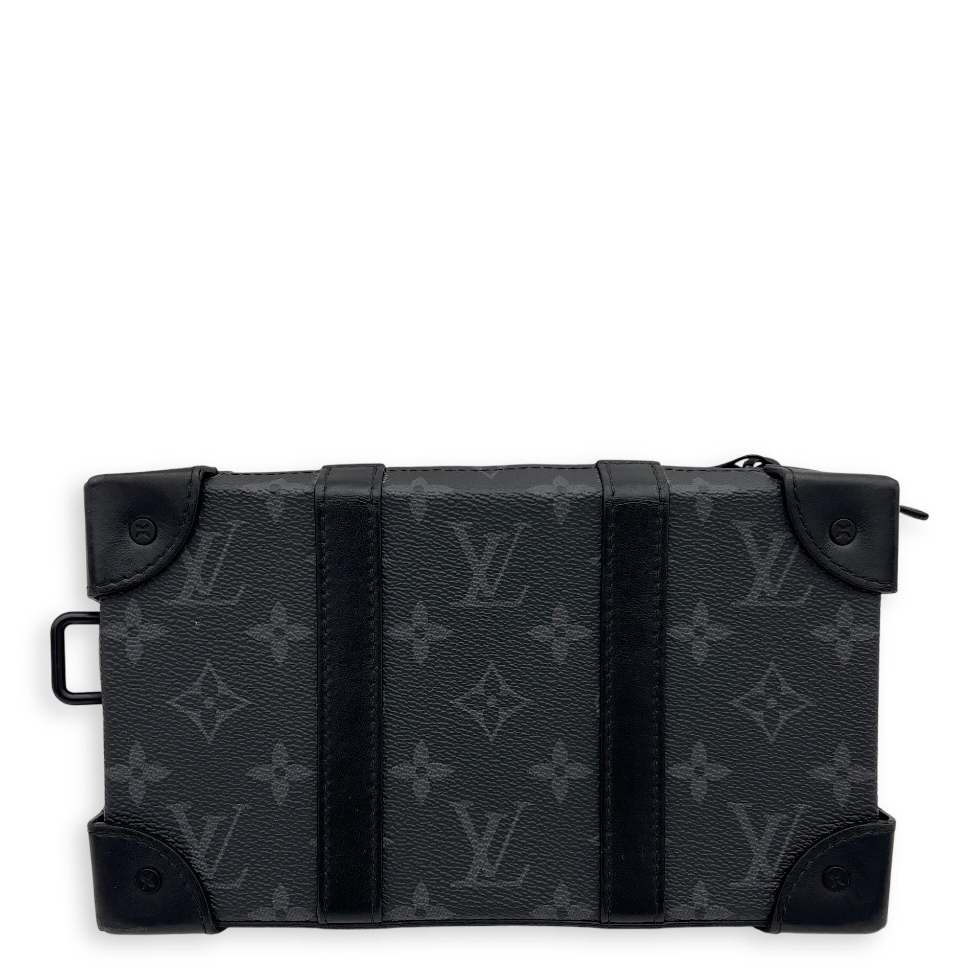 Louis Vuitton Trunk Wallet On Chain Black in Coated Canvas, Acetate hardware_2