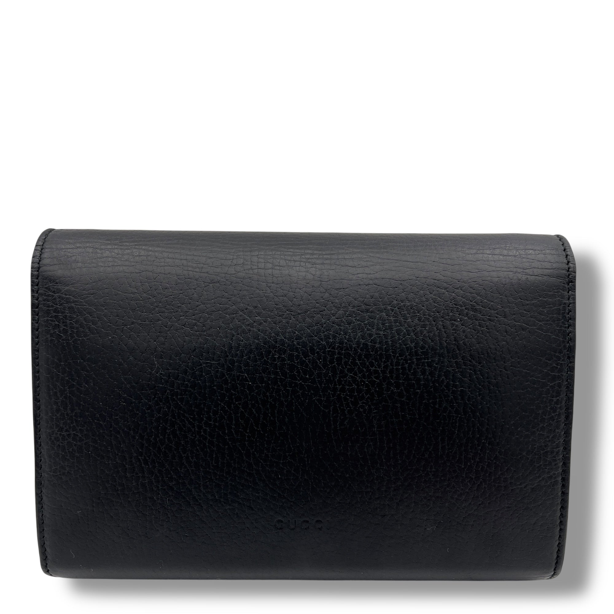 Gucci Dionysus Wallet On Chain Black in Calfskin, Silver hardware_2