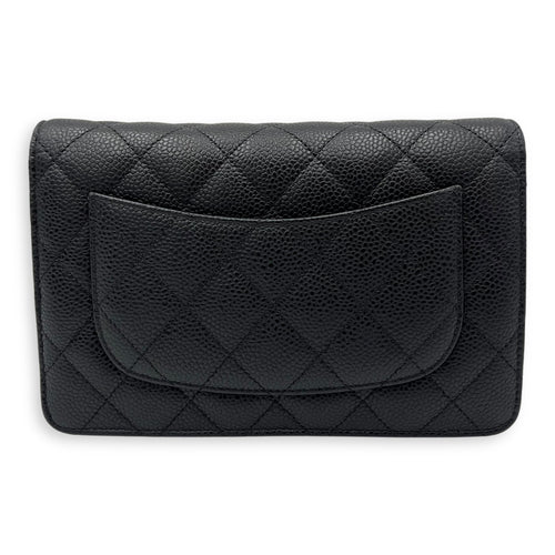 Chanel CC Wallet On Chain Black in Caviar Leather, Silver hardware_2