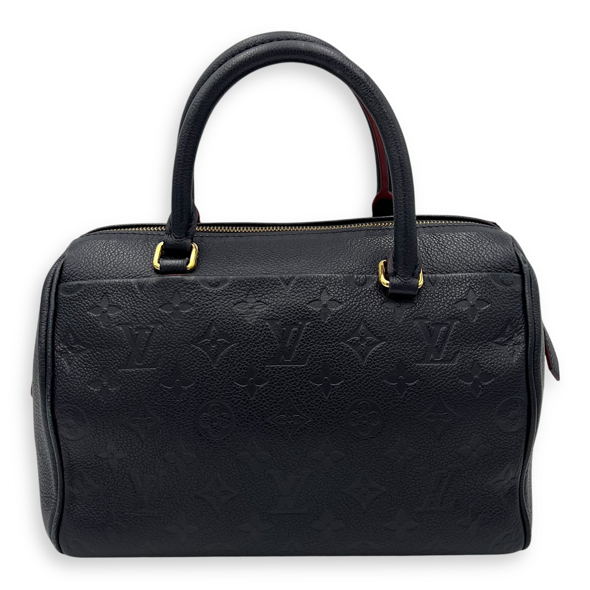 Louis Vuitton Speedy Top Handle Bag Blue in Empreinte Leather, Gold hardware_2