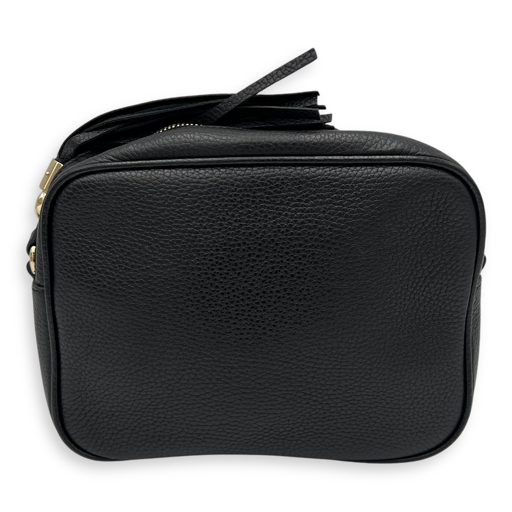 Gucci Soho Crossbody Bag Black in Calfskin, Gold hardware_2