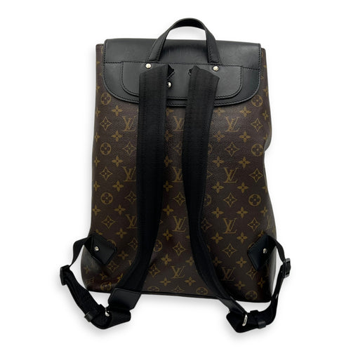 Louis Vuitton Macassar Brown Backpack in Monogram Coated Canvas, Gold hardware_2
