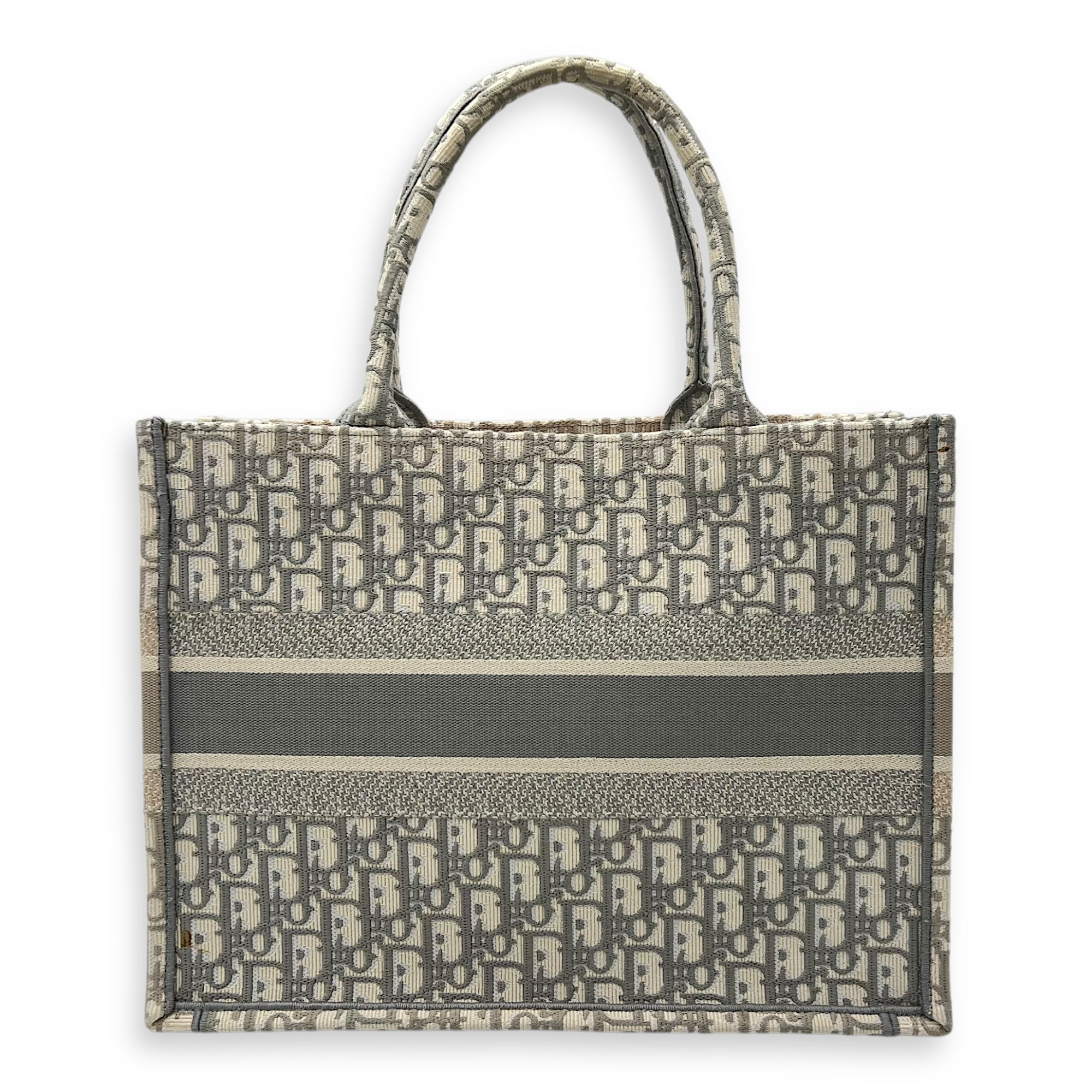 Christian Dior Book Tote Medium Grey Top Handle Bag in Jacquard_2