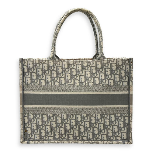 Christian Dior Book Tote Medium Grey Top Handle Bag in Jacquard_2