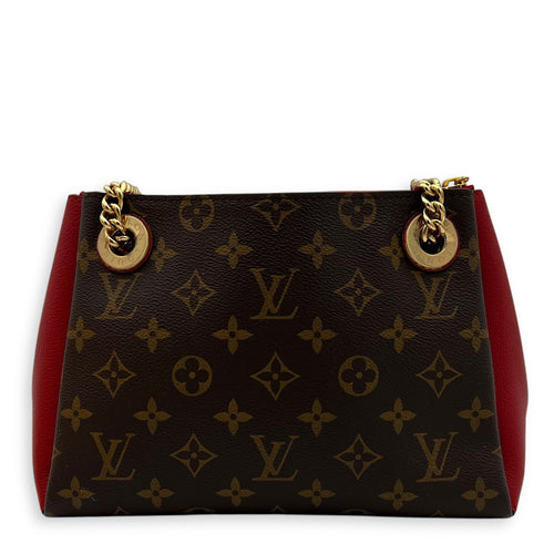 Louis Vuitton Surene Shoulder Bag Brown in Monogram Coated Canvas, Gold hardware_2