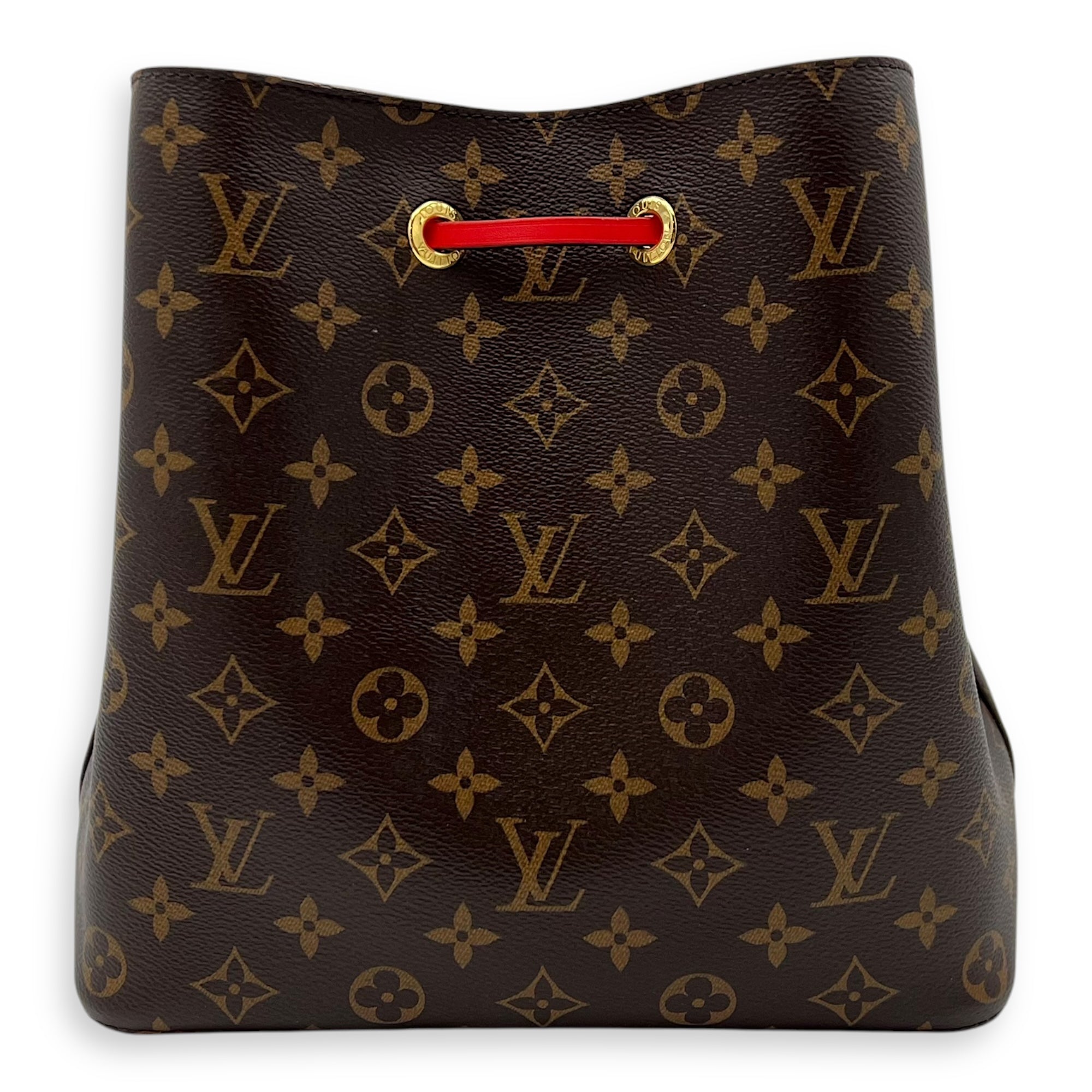 Louis Vuitton NeoNoe MM Brown Bucket Bag in Monogram Coated Canvas, Gold hardware_2