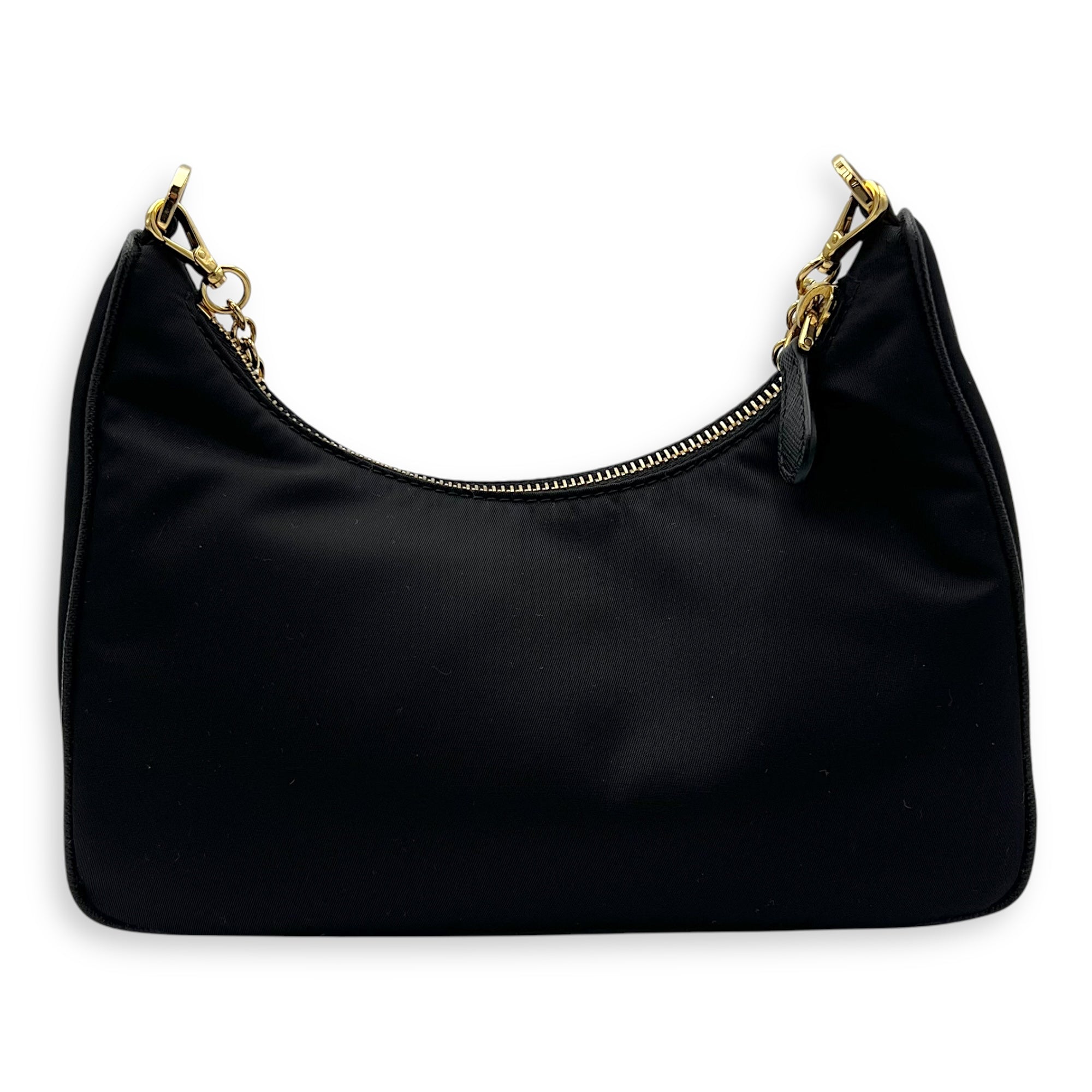 Prada Re-Edition Black Crossbody Bag in Re-Nylon, Gold hardware_2