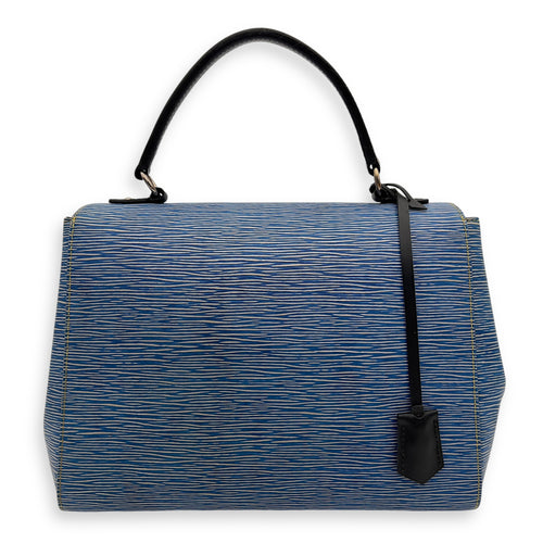 Louis Vuitton Cluny MM Blue Top Handle Bag in Epi Leather, Silver hardware_2