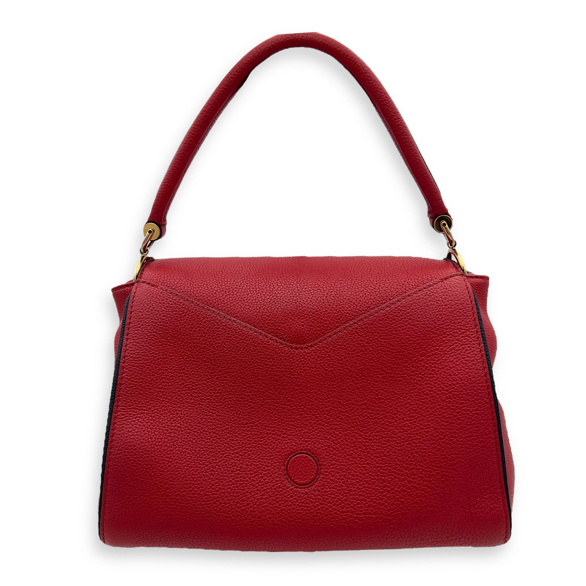 Louis Vuitton Double V Top Handle Bag Red in Calfskin, Gold hardware_2