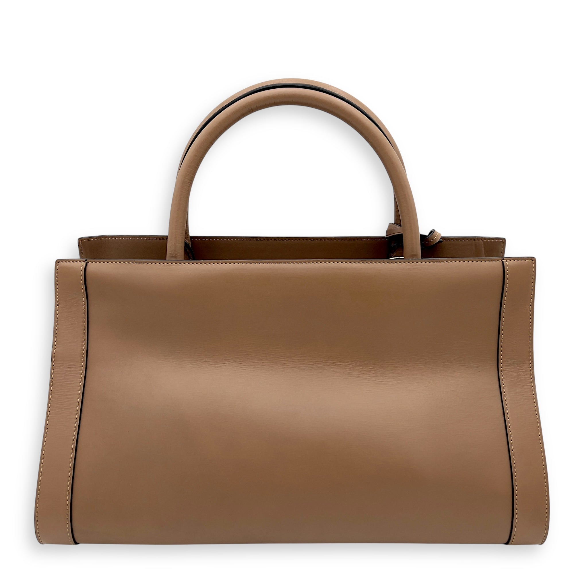 Loewe Barcelona Top Handle Bag Brown in Calfskin, Gold hardware_7