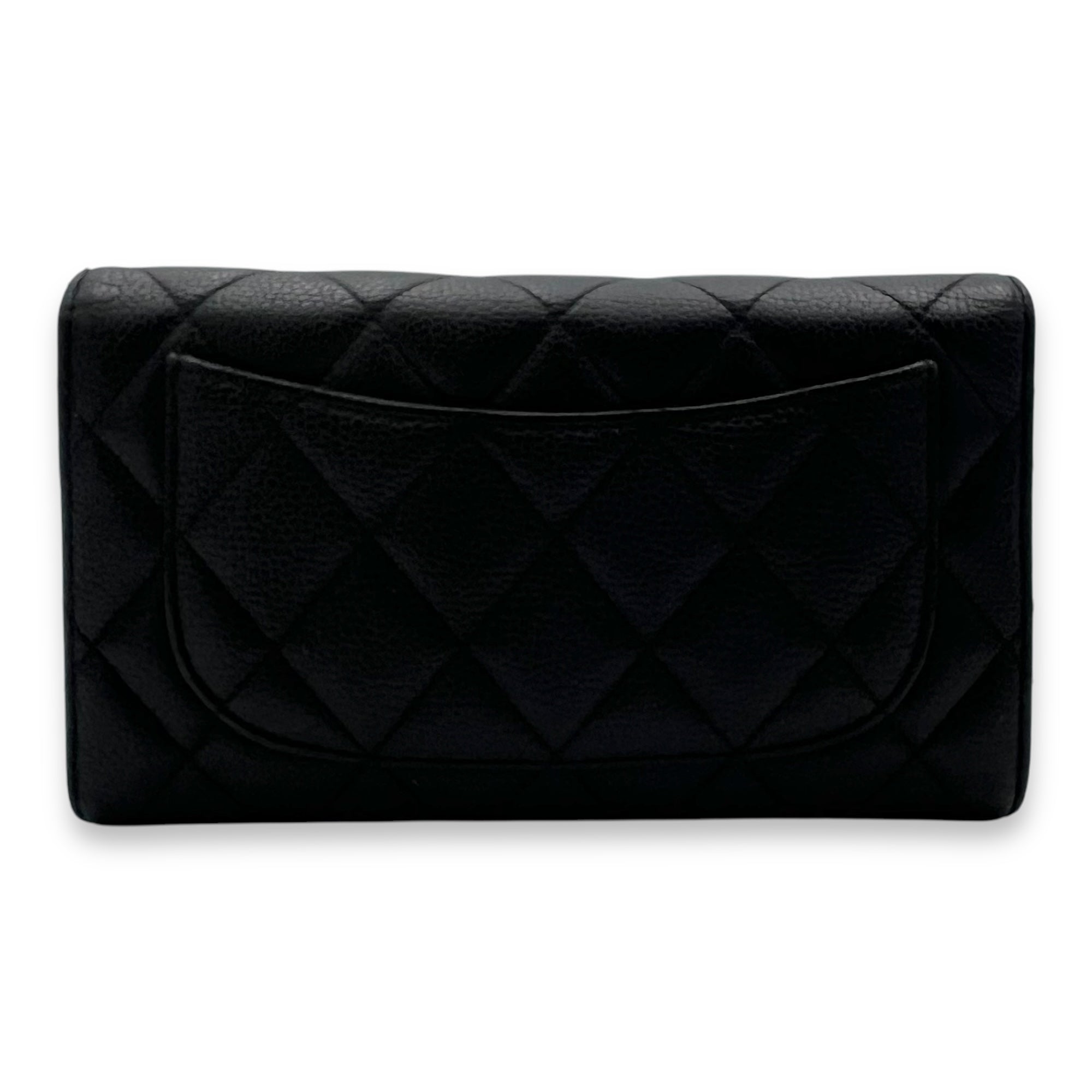 Chanel Classic Wallet Long Black in Caviar Leather, Gold hardware_2