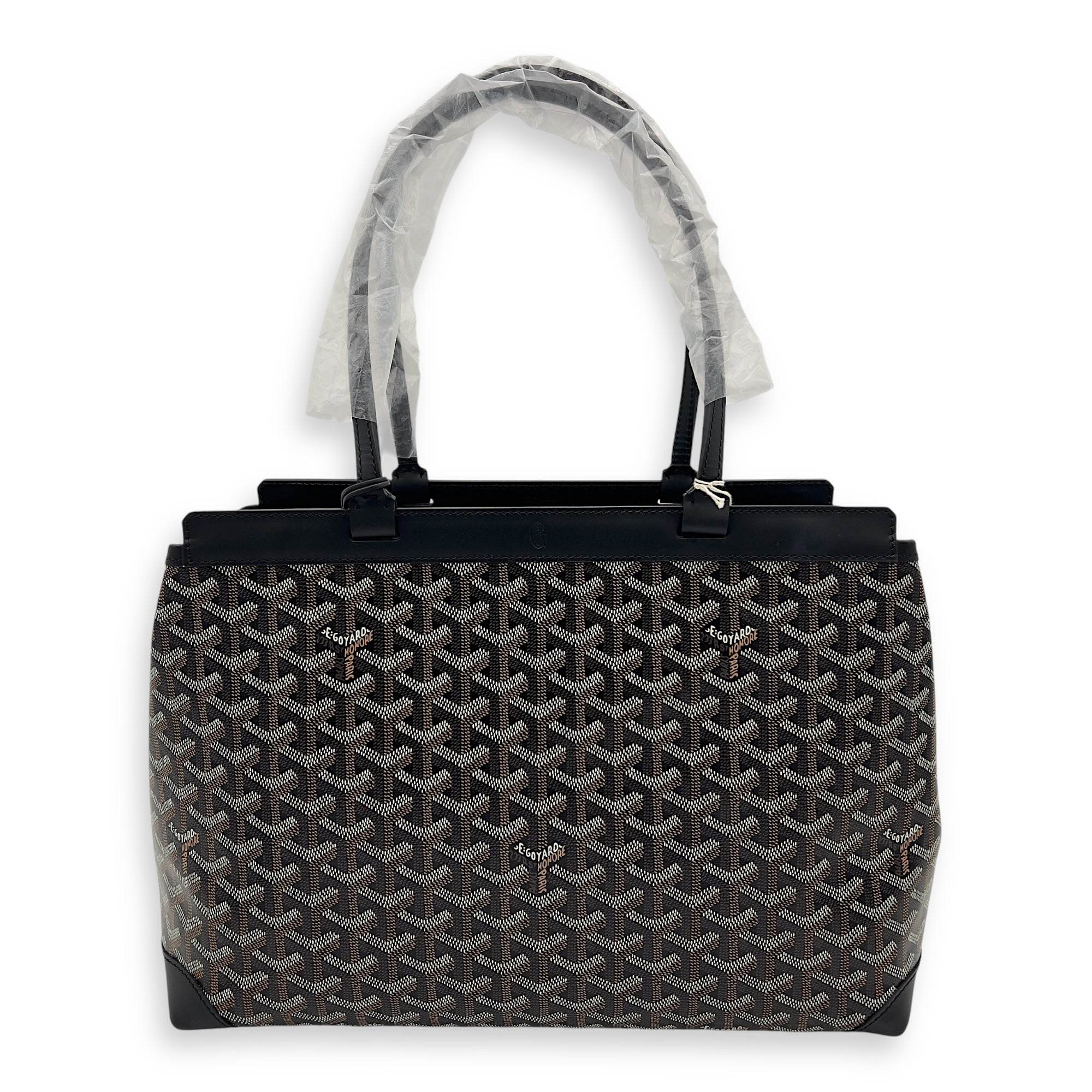 Goyard Bellechasse Tote Bag Black in Coated Canvas_2