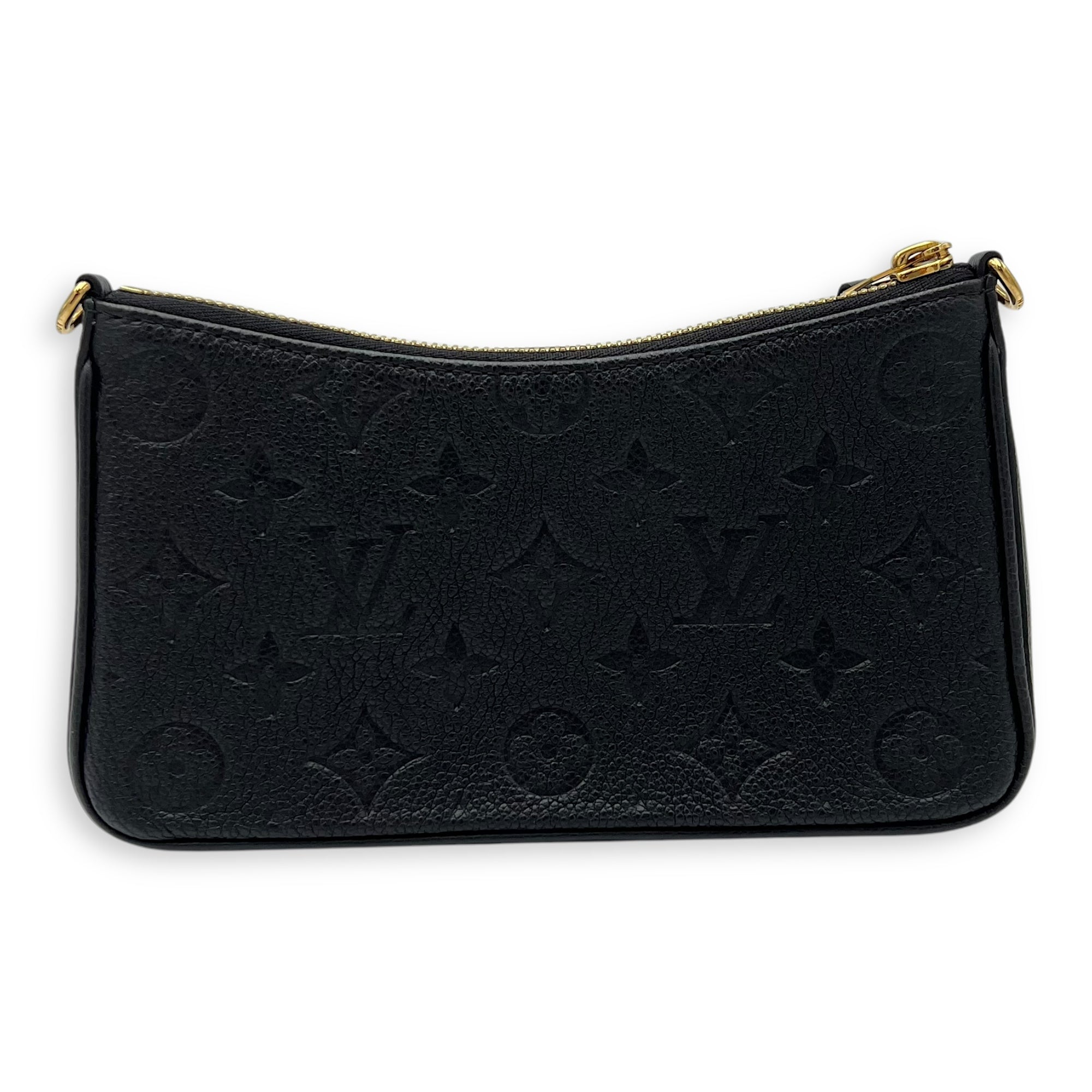 Louis Vuitton Easy Pouch On Strap Crossbody Bag Black in Monogram Empreinte Leather, Gold hardware_2