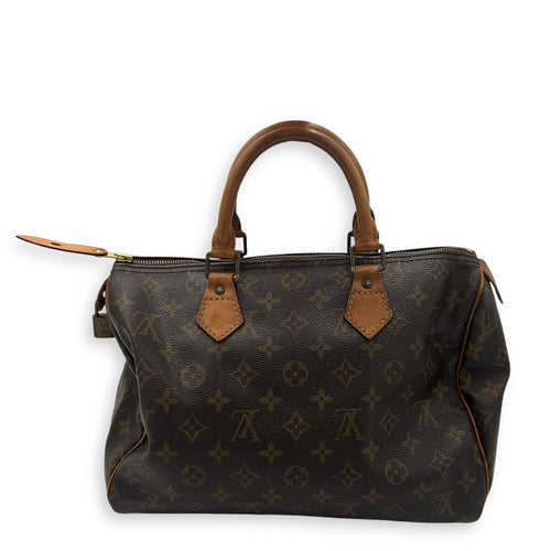 Louis Vuitton Speedy Top Handle Bag 30 Brown in Monogram Coated Canvas, Gold hardware_2