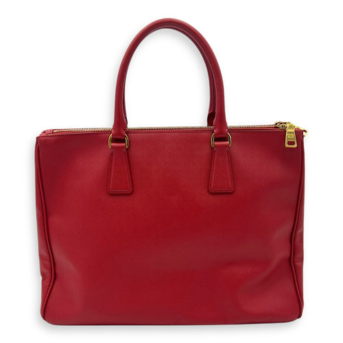 Prada Galleria Top Handle Bag Red in Saffiano Leather, Gold hardware_2