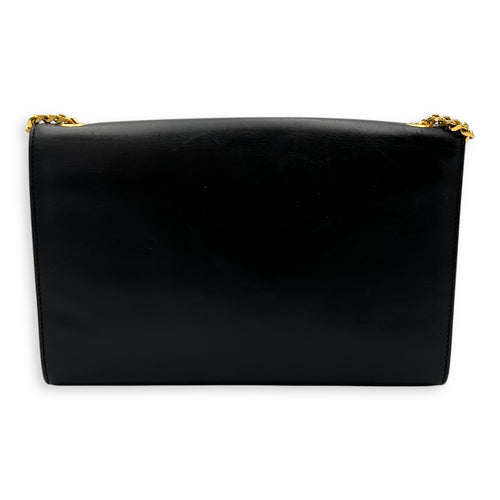 Saint Laurent Kate Crossbody Bag Black in Calfskin, Gold hardware_2