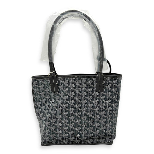 Goyard Anjou Tote Bag Grey in Coated Canvas, Silver hardware_2