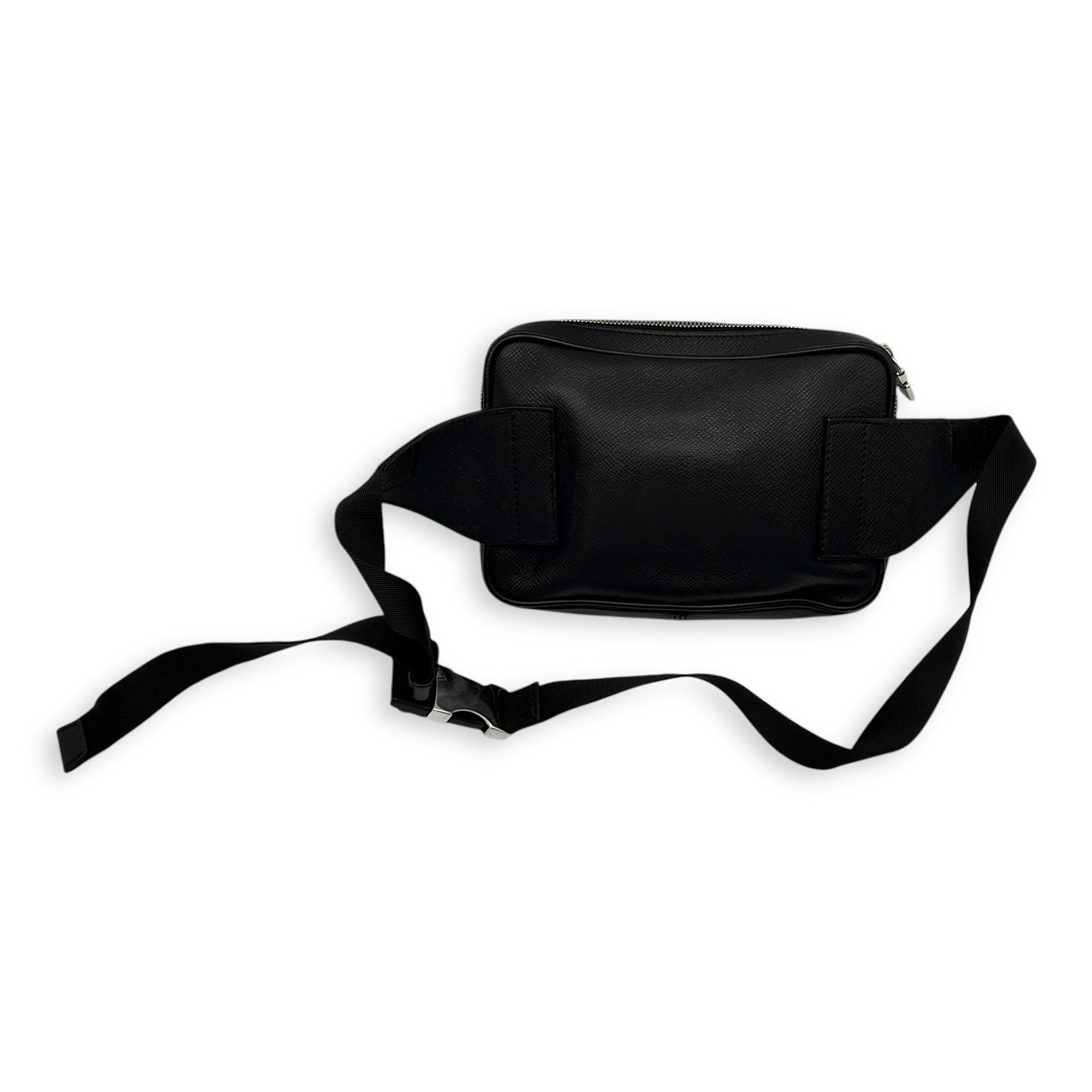 Louis Vuitton Outdoor Black Belt Bag in Taiga Leather, Silver hardware_2
