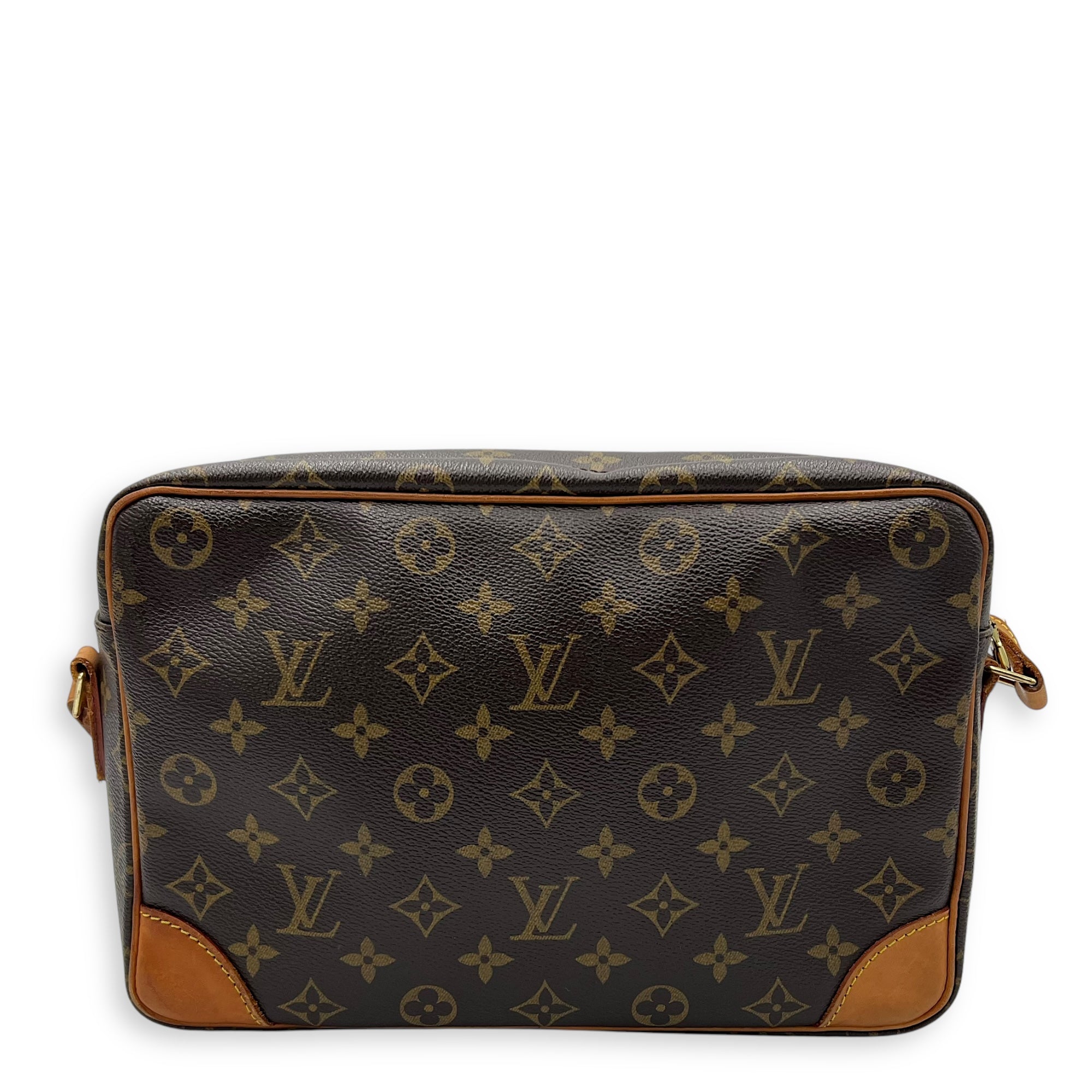 Louis Vuitton Trocadero Crossbody Bag Brown in Monogram Coated Canvas, Gold hardware_2