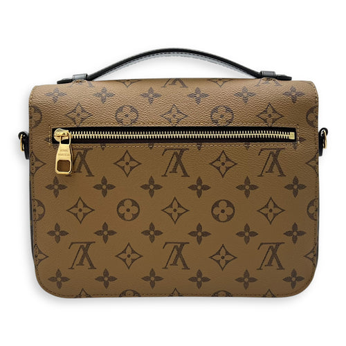 Louis Vuitton Pochette Metis Brown Crossbody Bag in Monogram Coated Canvas, Gold hardware_2