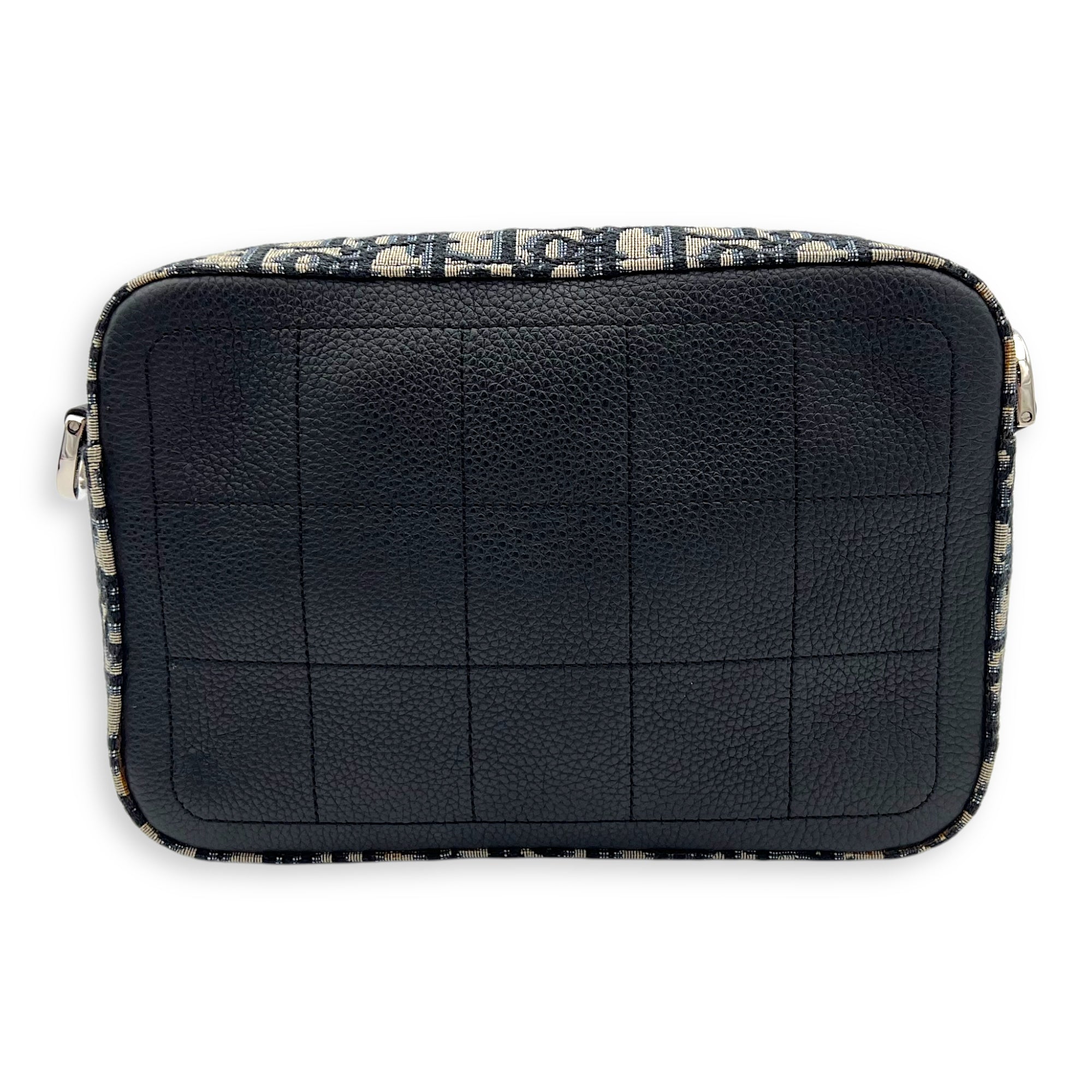 Christian Dior Safari Crossbody Bag Blue in Jacquard, Silver hardware_2