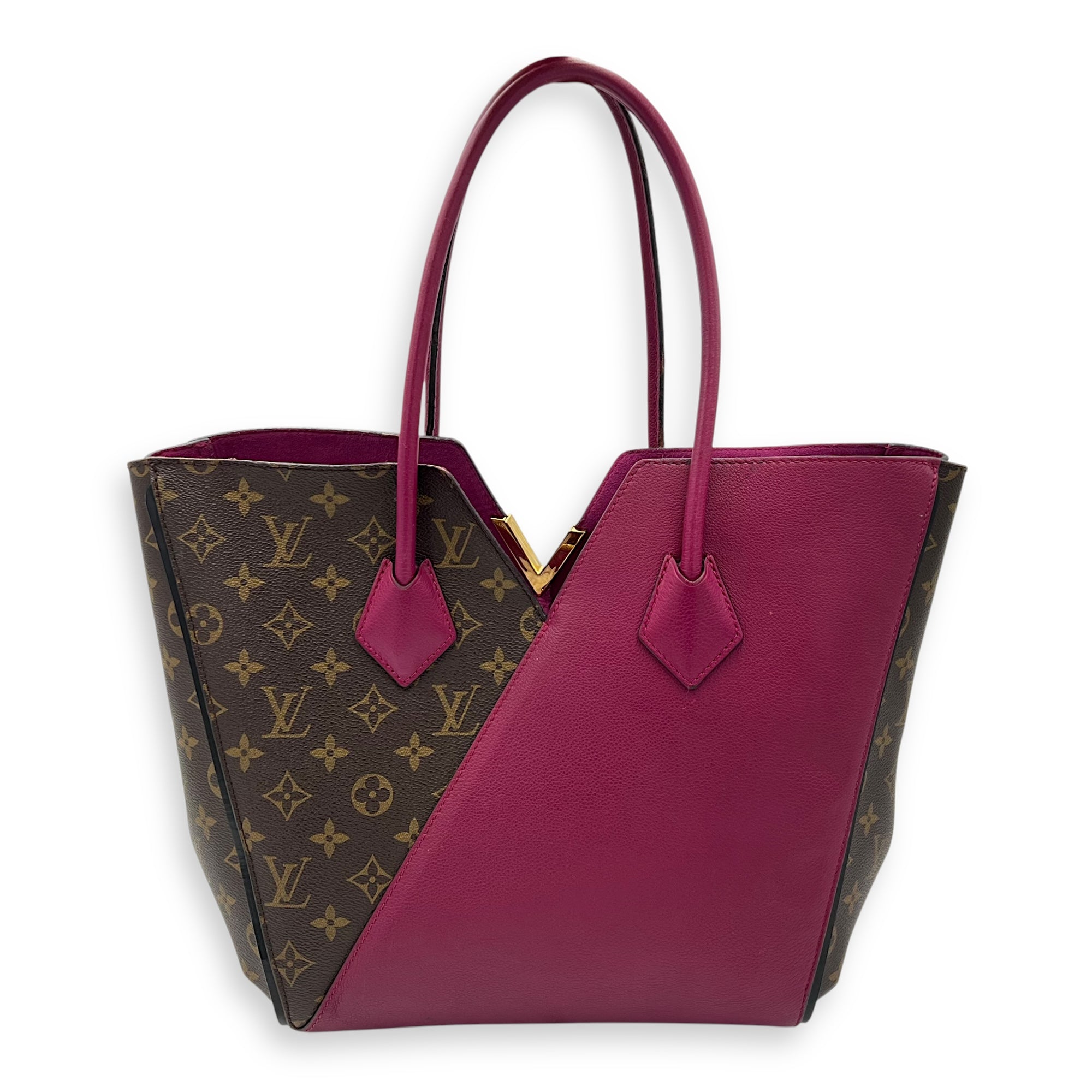 Louis Vuitton Kimono Top Handle Bag MM Brown in Monogram Coated Canvas, Gold hardware_2