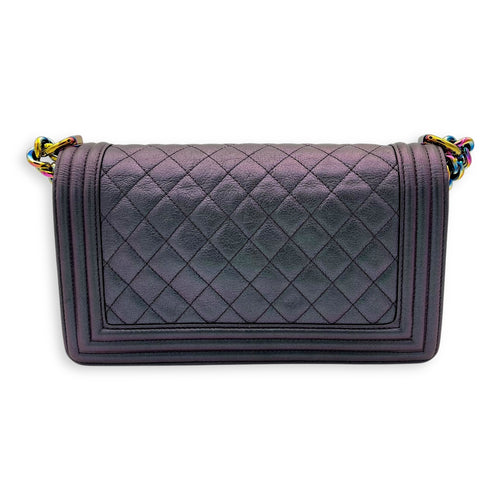 Chanel Boy Medium Iridescent Shoulder Bag in Goat Leather, Iridescent hardware_2