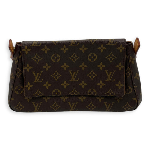 Louis Vuitton Looping Mini Brown Shoulder Bag in Monogram Coated Canvas, Gold hardware_2