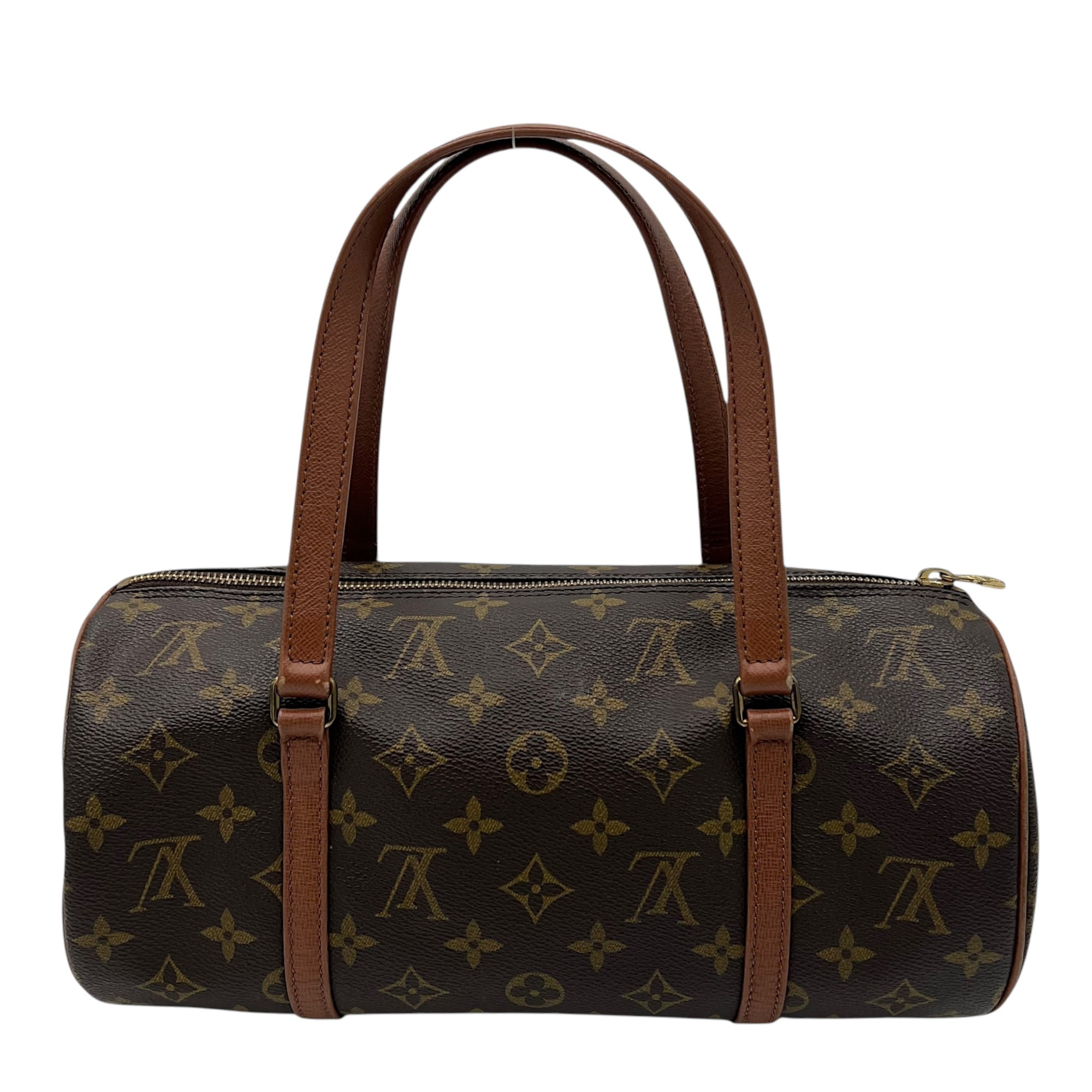 Louis Vuitton Papillon Top Handle Bag Brown in Monogram Coated Canvas, Gold hardware_2