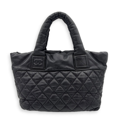 Chanel Cocoon Black Tote Bag in Caviar Leather, Silver hardware_2