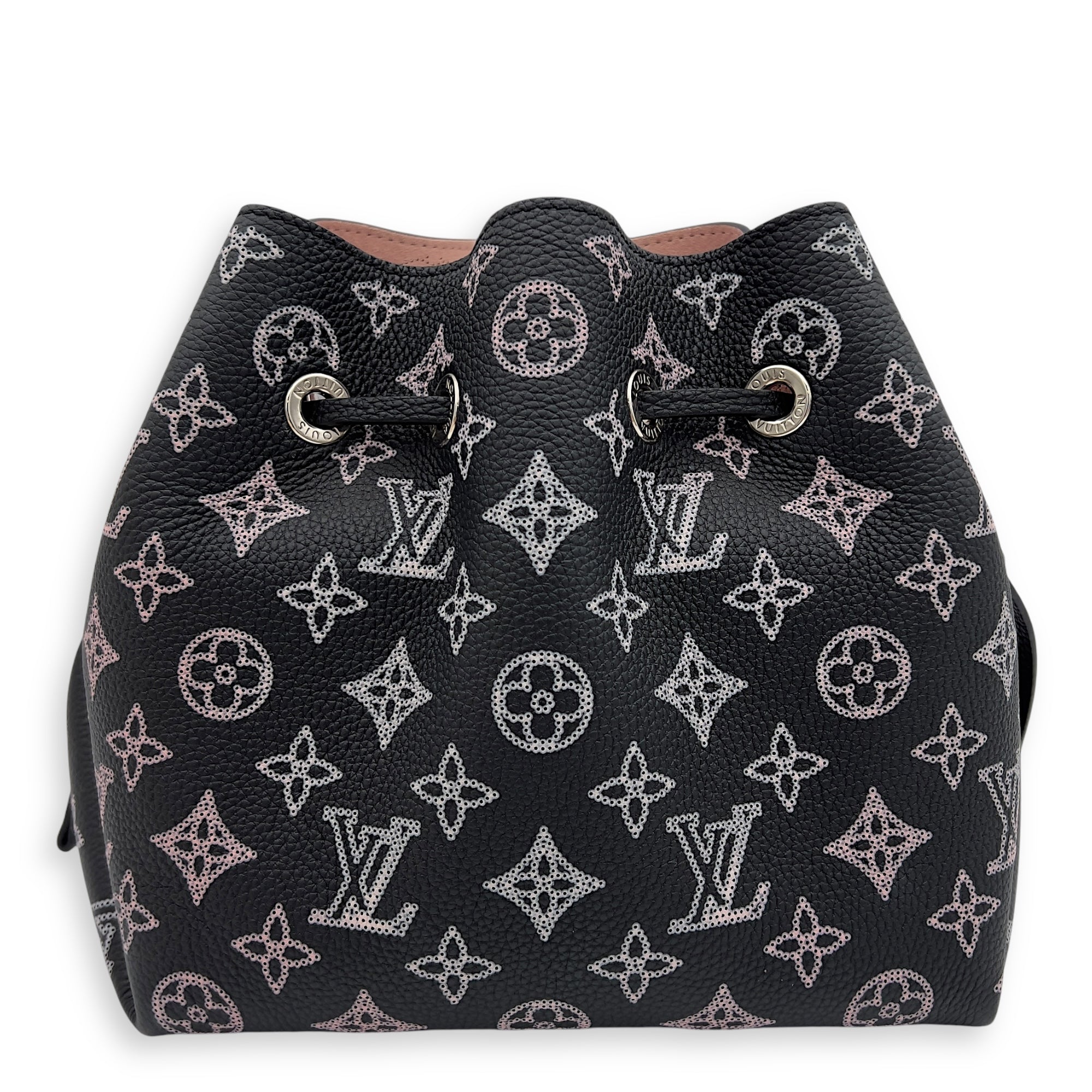 Louis Vuitton Bella Mahina Bucket Bag Black in Calfskin, Silver hardware_2