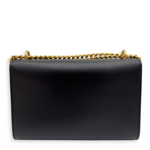 Louis Vuitton Louise Wallet On Chain Black in Calfskin, Gold hardware_2