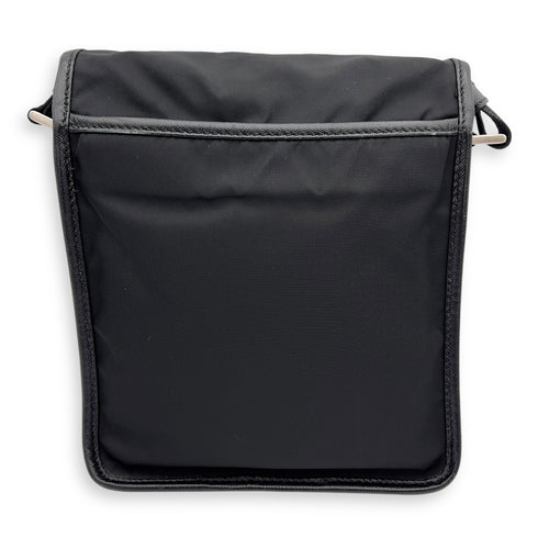 Prada Logo Black Crossbody Bag in Nylon, Silver hardware_2