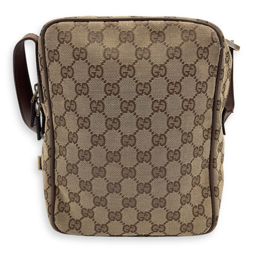 Gucci GG Crossbody Bag Brown in Canvas, Gold hardware_7