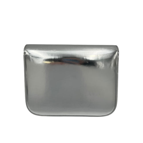 Celine Box Medium Silver Shoulder Bag in Calfskin, Silver hardware_2