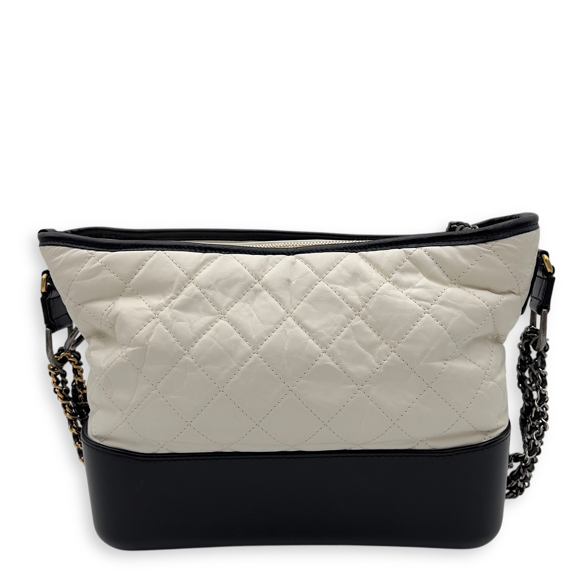 Chanel Gabrielle Shoulder Bag White in Calfskin, Mixed hardware_2