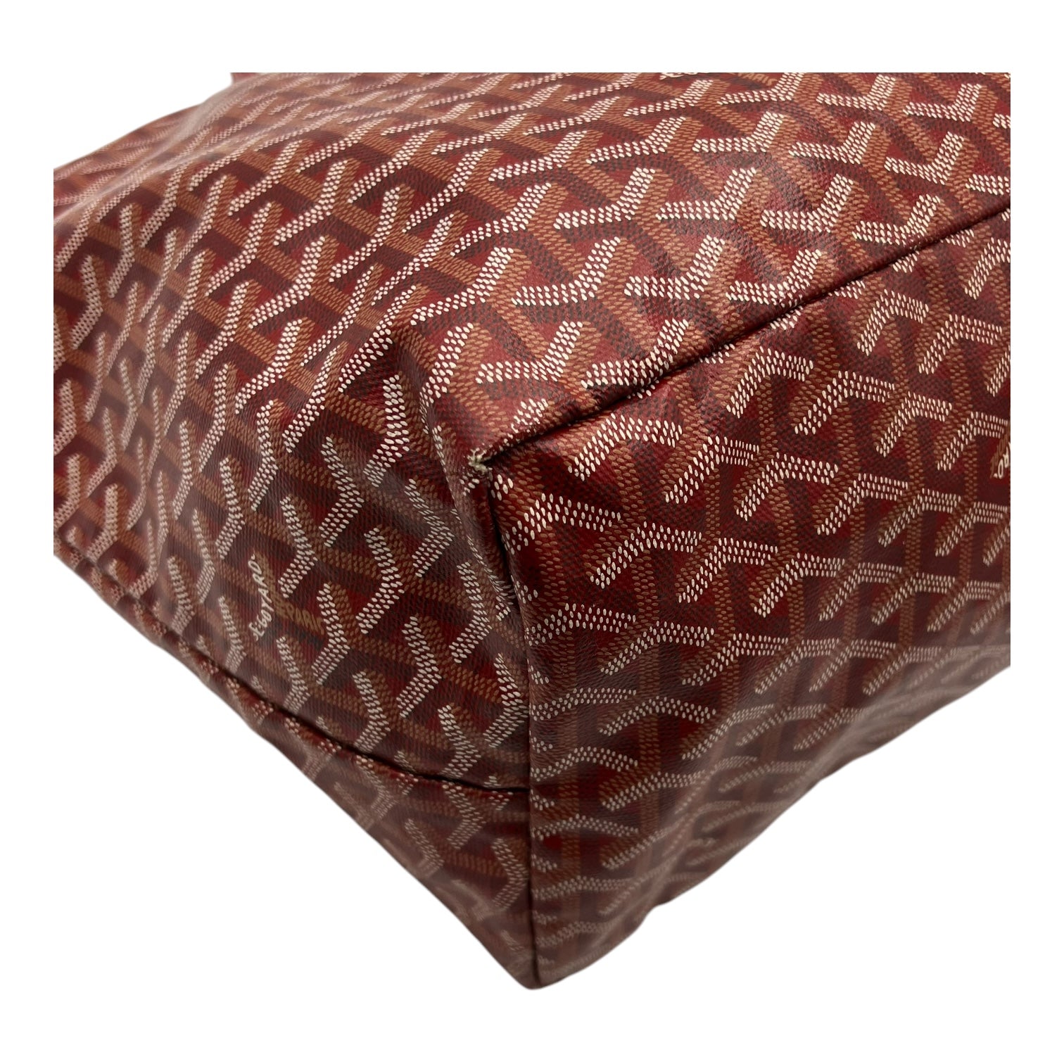 Goyard Saint Louis GM Red Tote Bag in Coated Canvas, Silver hardware_11