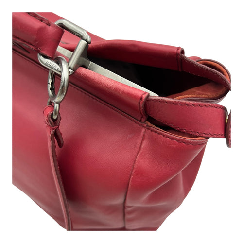Fendi Peekaboo Top Handle Bag Red in Calfskin, Mixed hardware_8