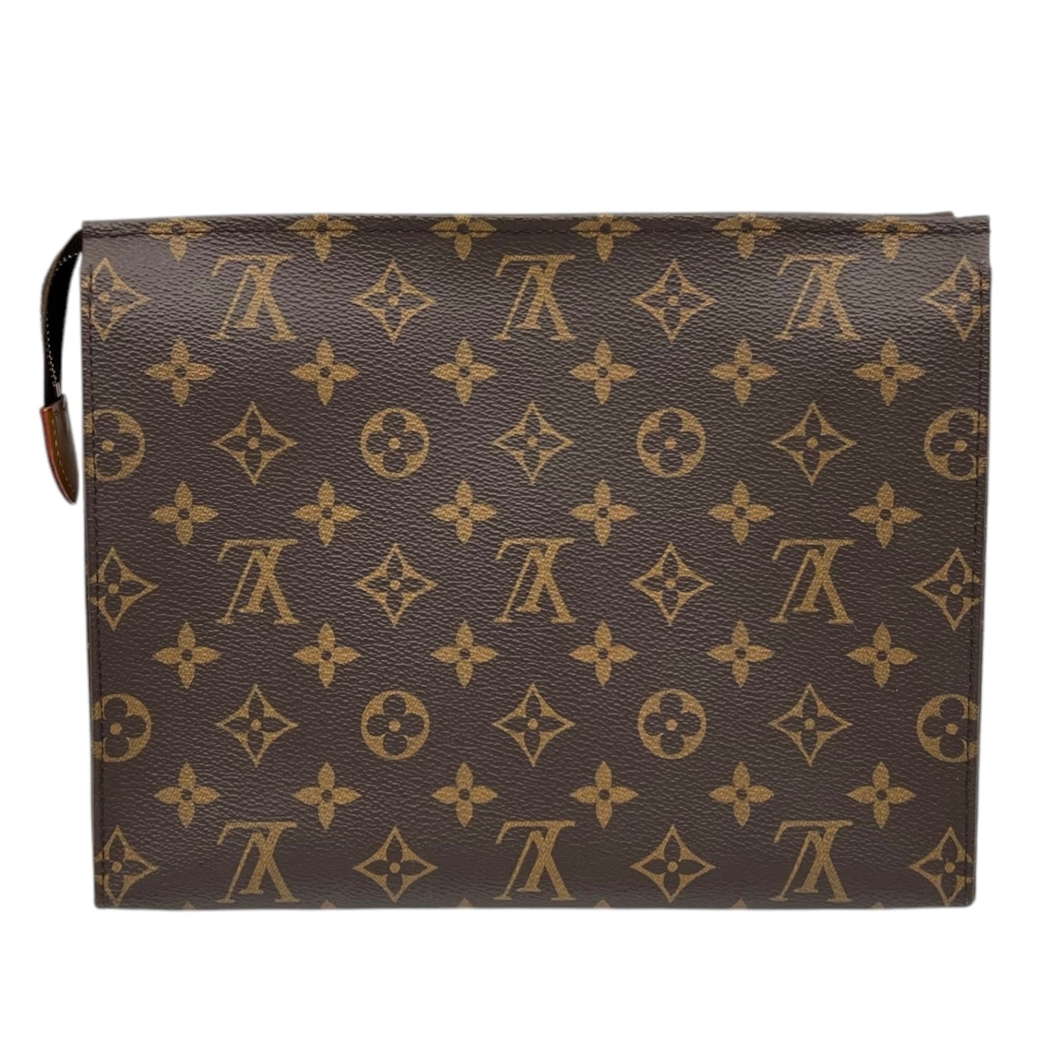 Louis Vuitton Pochette Toilette Brown Pouch in Monogram Coated Canvas, Gold hardware_2