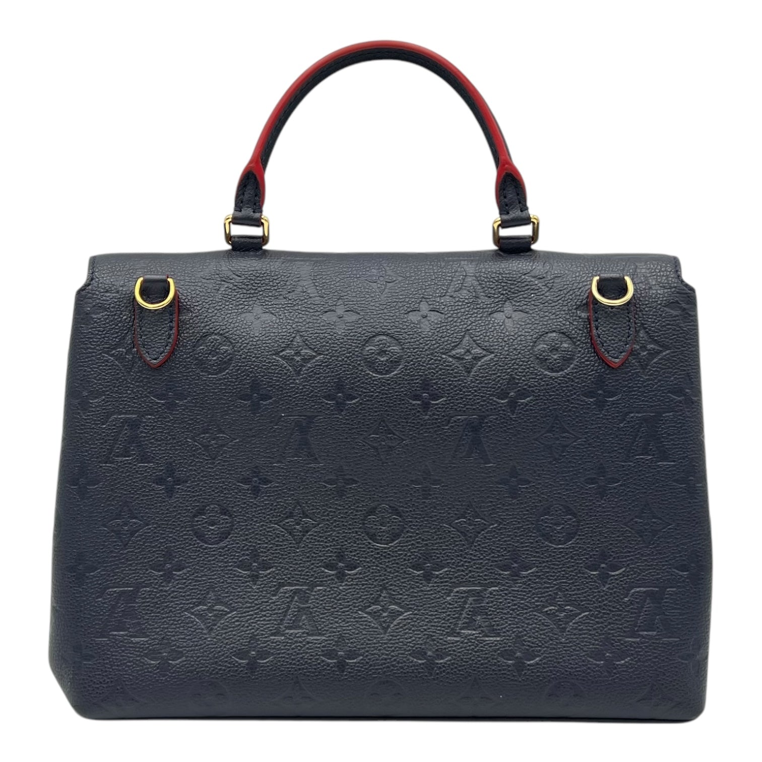 Louis Vuitton Marignan Top Handle Bag Blue in Empreinte Leather, Gold hardware_2