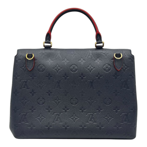 Louis Vuitton Marignan Top Handle Bag Blue in Empreinte Leather, Gold hardware_2