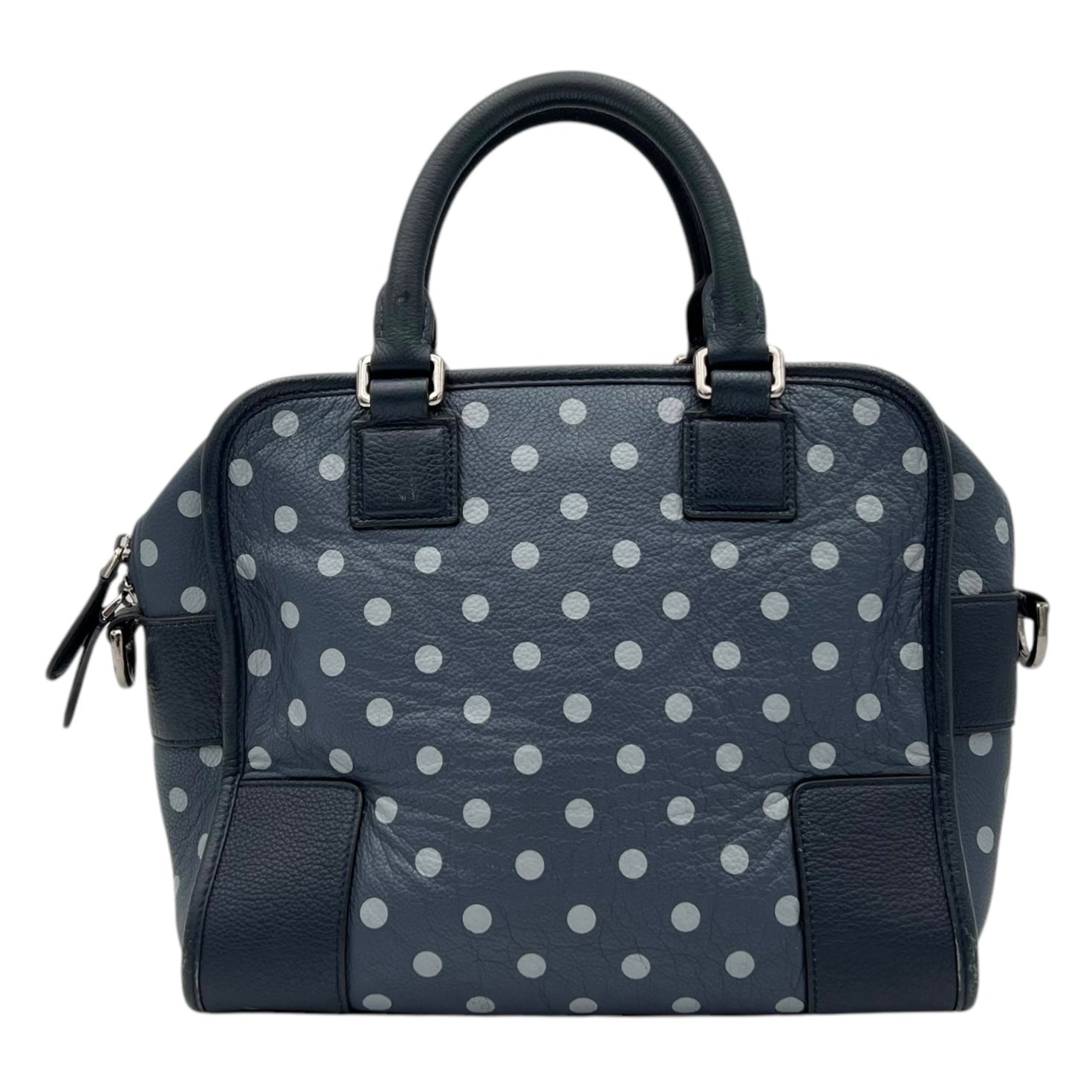 Loewe Amazona Top Handle Bag Blue in Calfskin, Silver hardware_2
